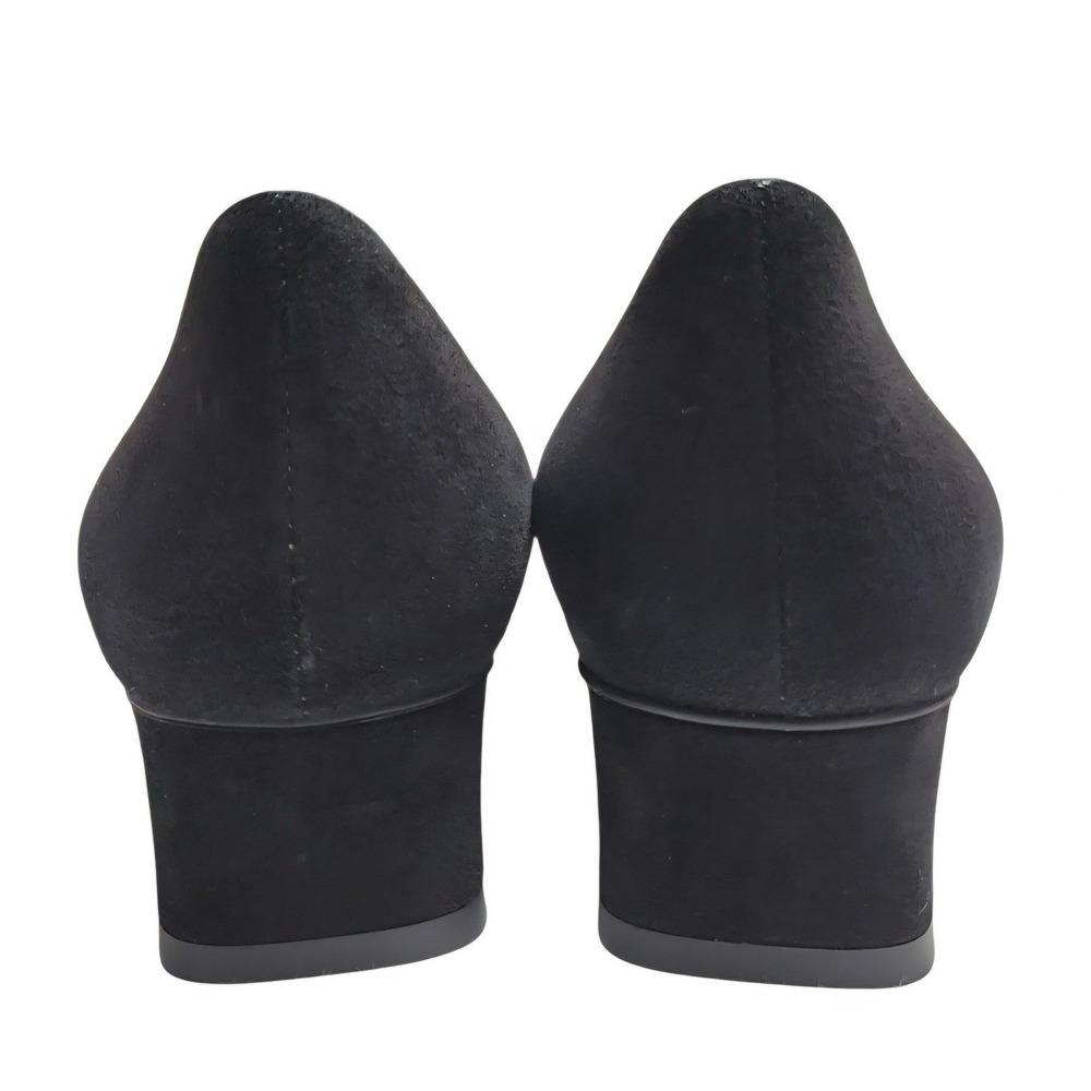 EVERLANE Vintage Style  Black Suede High Heels Pumps Size 6 - Picture 5 of 9
